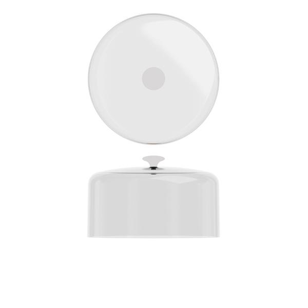Clear PC Dome Lid With White Handle 26.5 x 16.2cm - LID260401