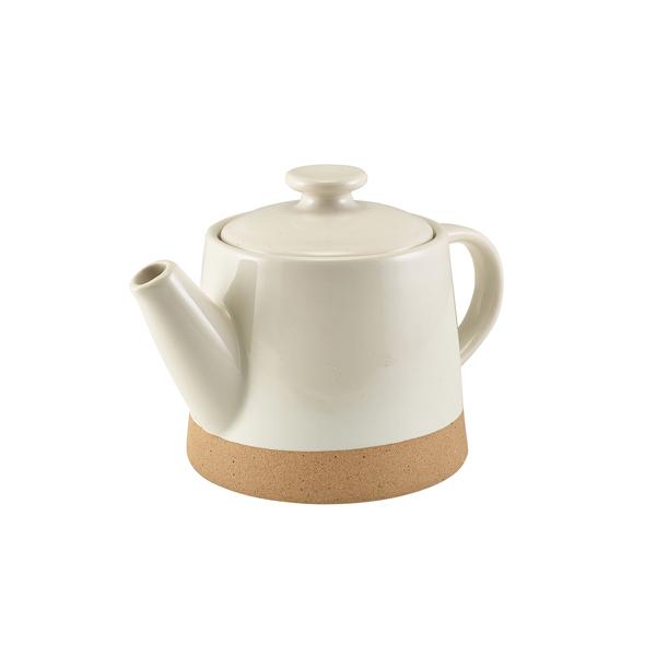 GenWare Kava White Stoneware Teapot 48cl/ 16.8oz - TP-KW48 (Pack of 6)