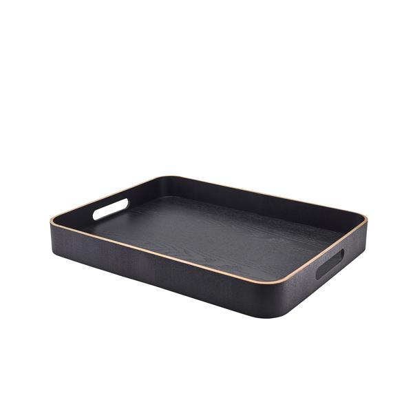 GenWare Black Wood Veneer Butlers Tray 50 x 38cm - WVT-B5038BK