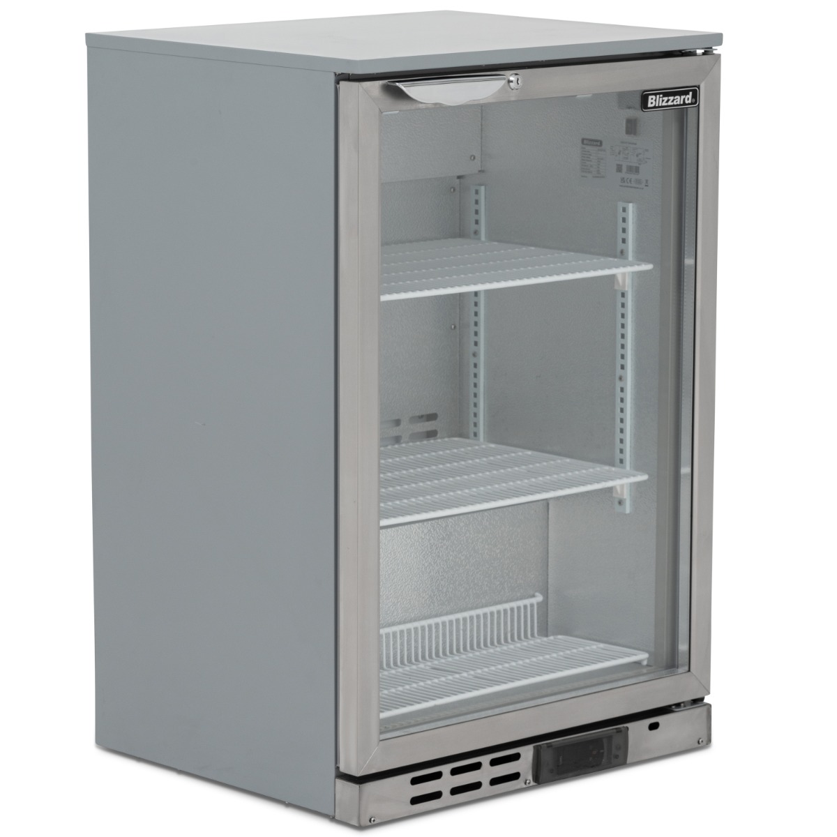 BLIZZARD Single Door SS Bar Bottle Cooler (135 Bottles) - BAR1SS