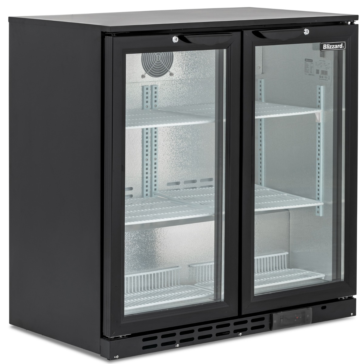 BLIZZARD Double Door Bar Bottle Cooler (202 Bottles) - BAR2
