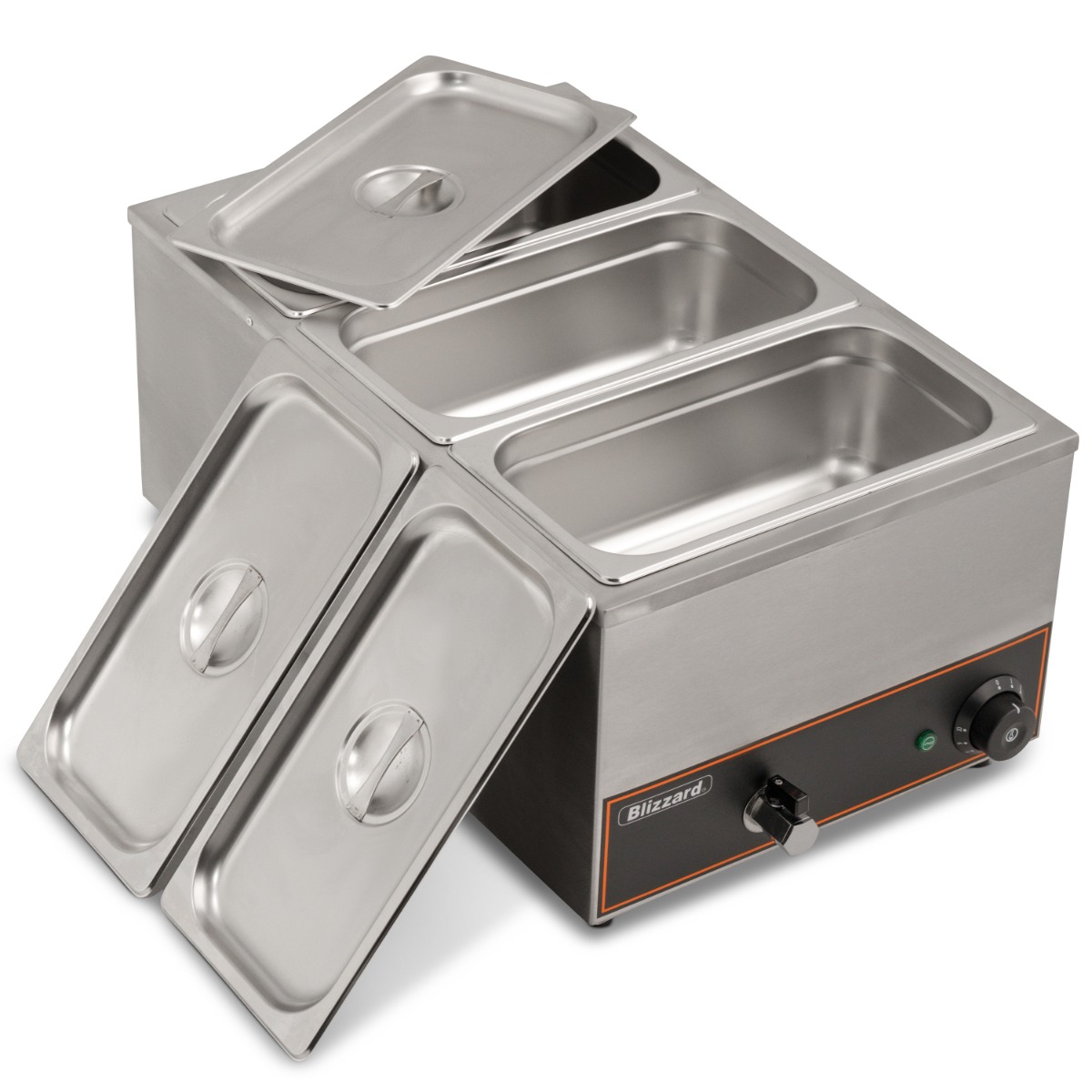 BLIZZARD Bain Marie with Containers 3x GN1/3 - BBM1