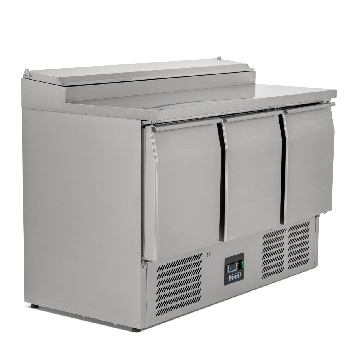 BLIZZARD 3 DR Compact GN Prep Counter W/ Raised Collar 392L - BCC3EN