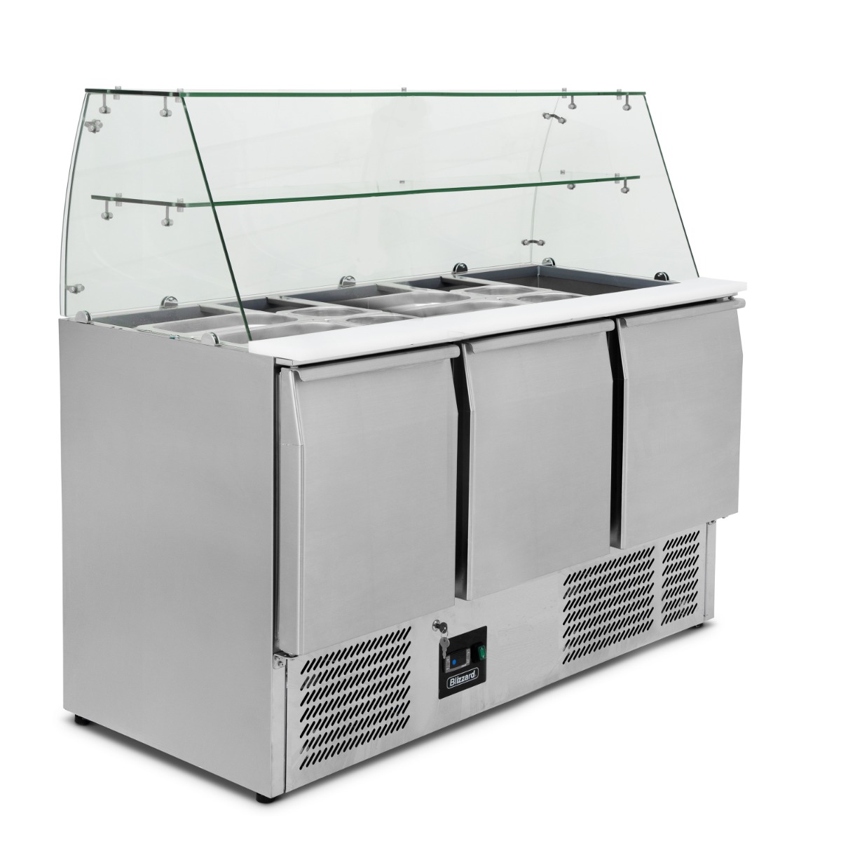 BLIZZARD 3 DR Compact GN Prep Station with Display 368L - BPD3