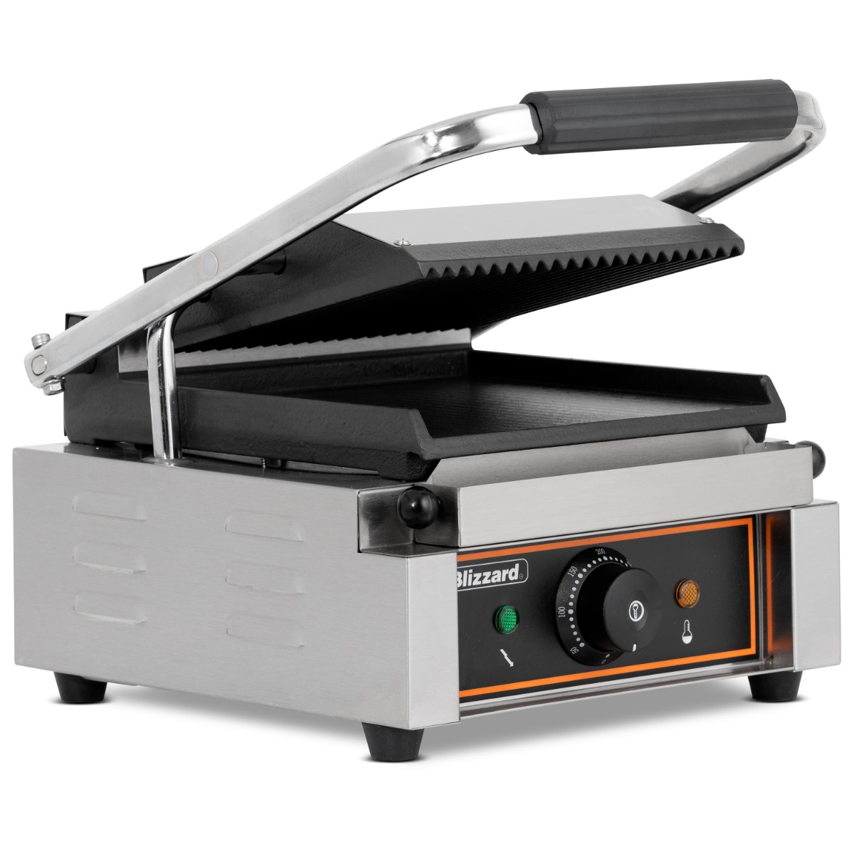 BLIZZARD 1800W Single Contact Grill Bottom Smooth - BRSCG1