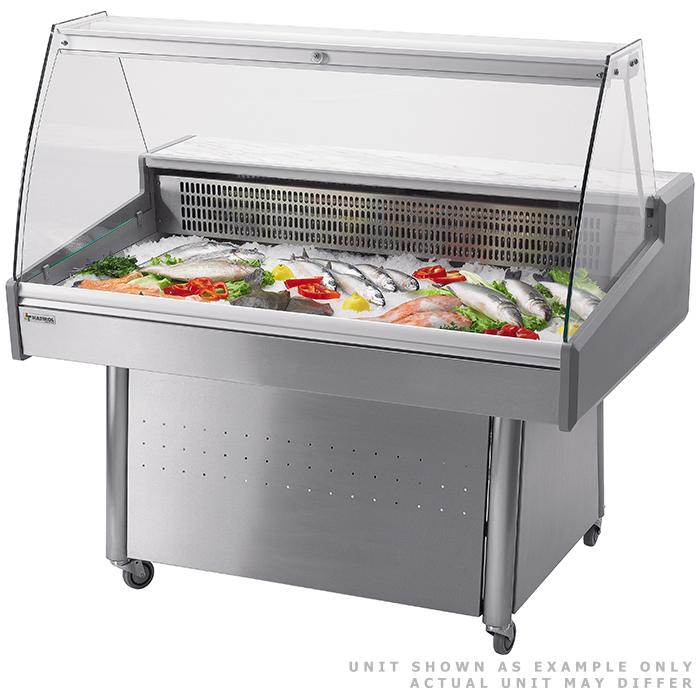 MAFIROL Fresh Fish Display 1510mm Wide - HERA FISH SS 1500 CB VCR