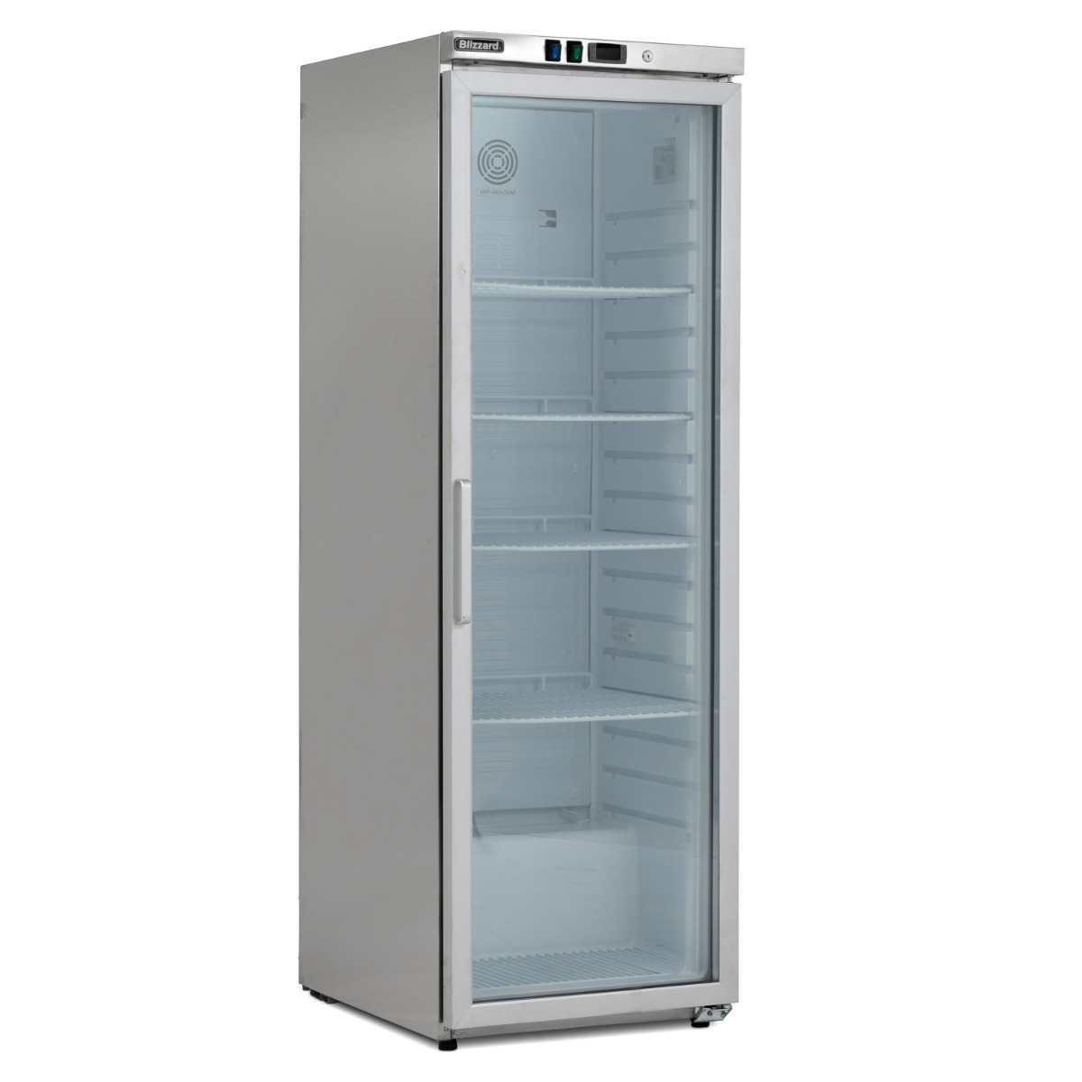 BLIZZARD Single Glass Door Stainless Steel Refrigerator - HSG40