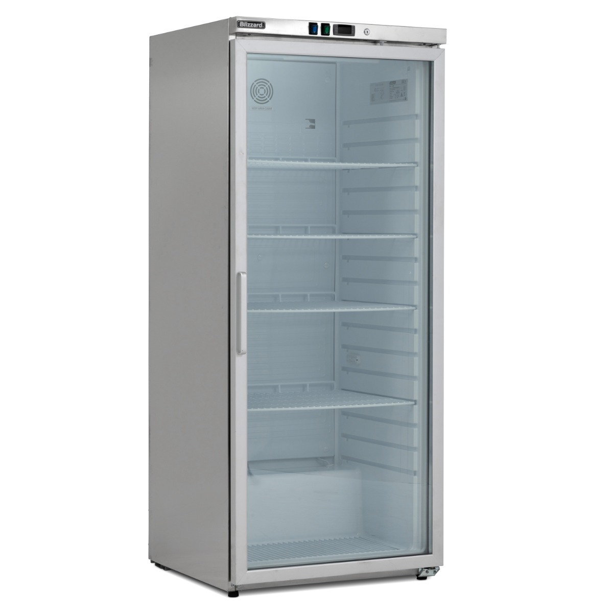 BLIZZARD Single Glass Door Stainless Steel Refrigerator - HSG60