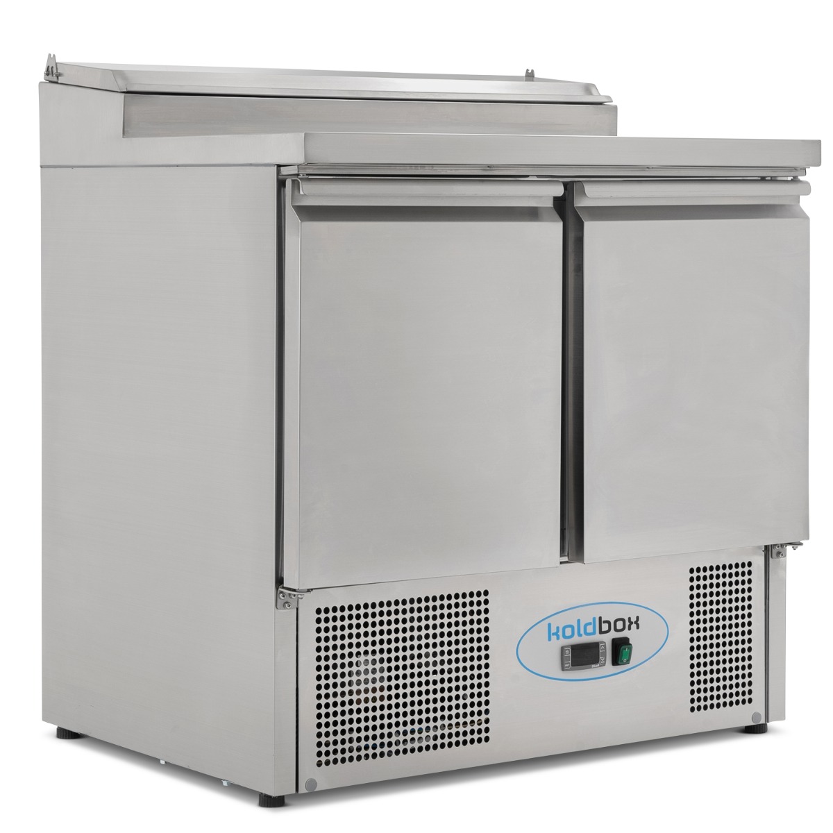 KOLDBOX 2 DR Compact GN Prep Counter W/ Raised Collar 240L - KXCC2-SAL