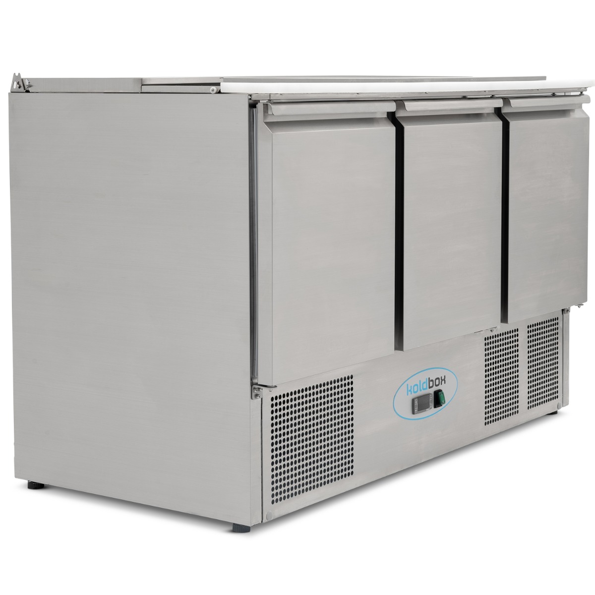 KOLDBOX 3 DR COMPACT GN SALADETTE WITH CUTTING BOARD 368L - KXCC3-PREP