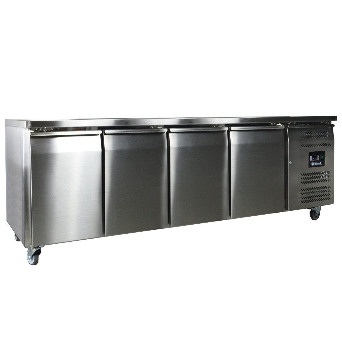 BLIZZARD 4 Door Slimline 600mm Depth Freezer Counter 449L - LBC4SL
