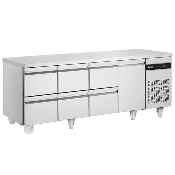 INOMAK 1 DOOR 6 DRAWER 1/1 GASTRONORM COUNTER 583L - PN2229-ECO