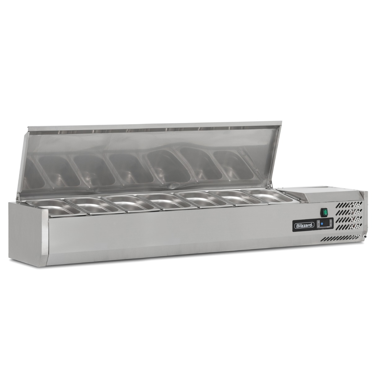 BLIZZARD 1/3 Gastronorm Prep Top with Hinged Lid 1500mm(W) - TOP1500EN