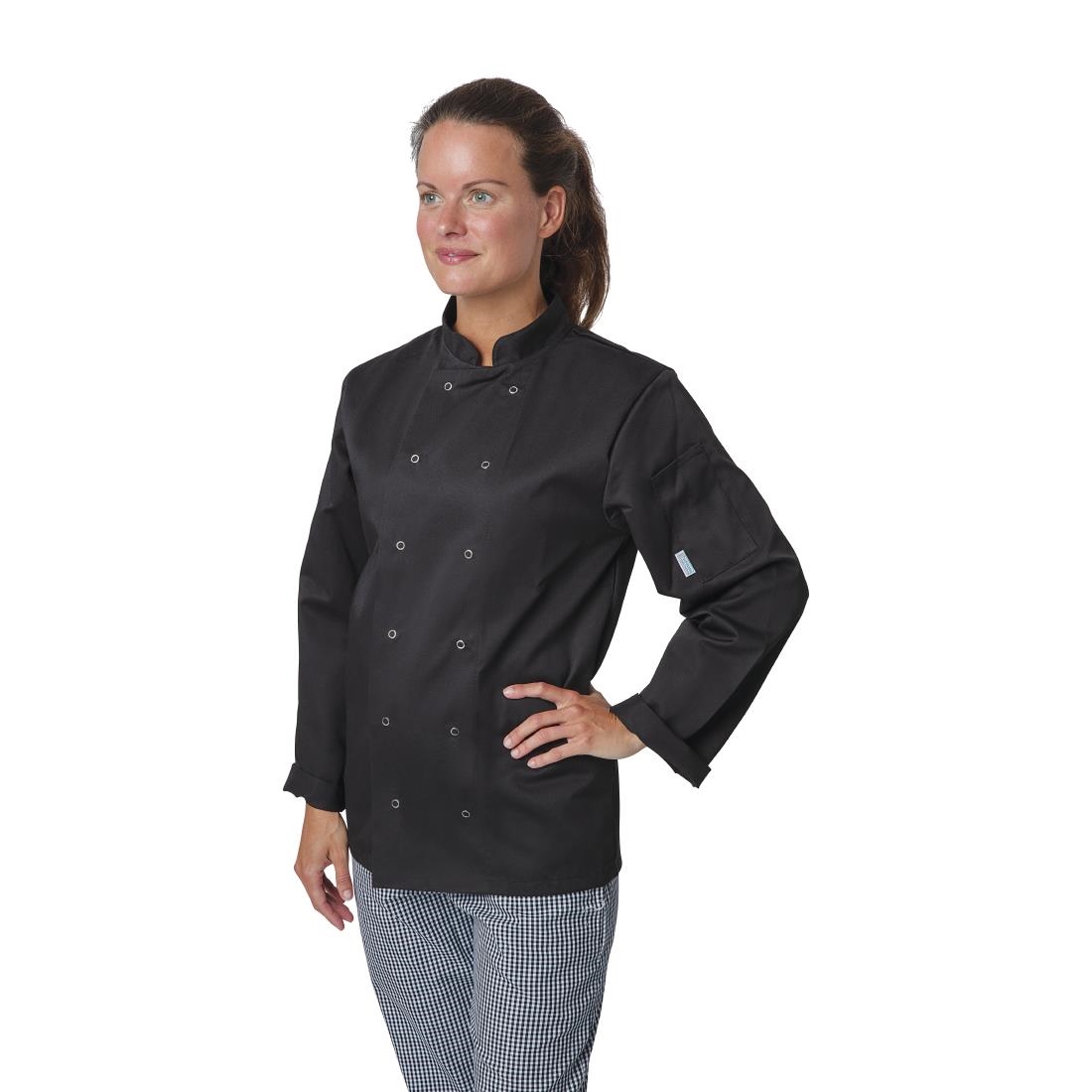 Whites Vegas Unisex Chefs Jacket Long Sleeve Black XXL