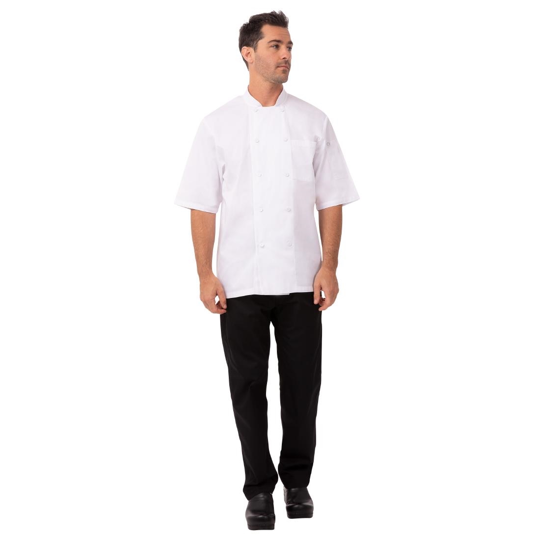 Chefs Works Montreal Cool Vent Unisex Short Sleeve Chefs Jacket White M