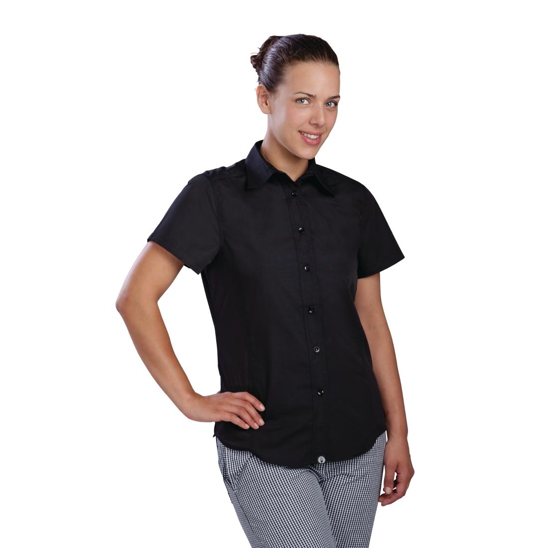 Chef Works Womens Cool Vent Chefs Shirt Black XL