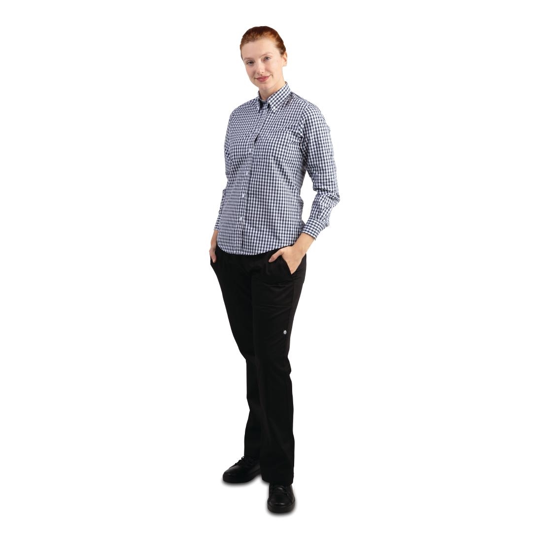 Chef Works Womens Gingham Shirt Black S