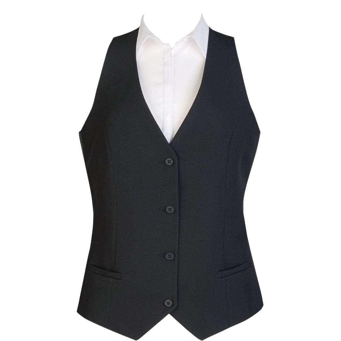 Events Ladies Black Waistcoat - Size M