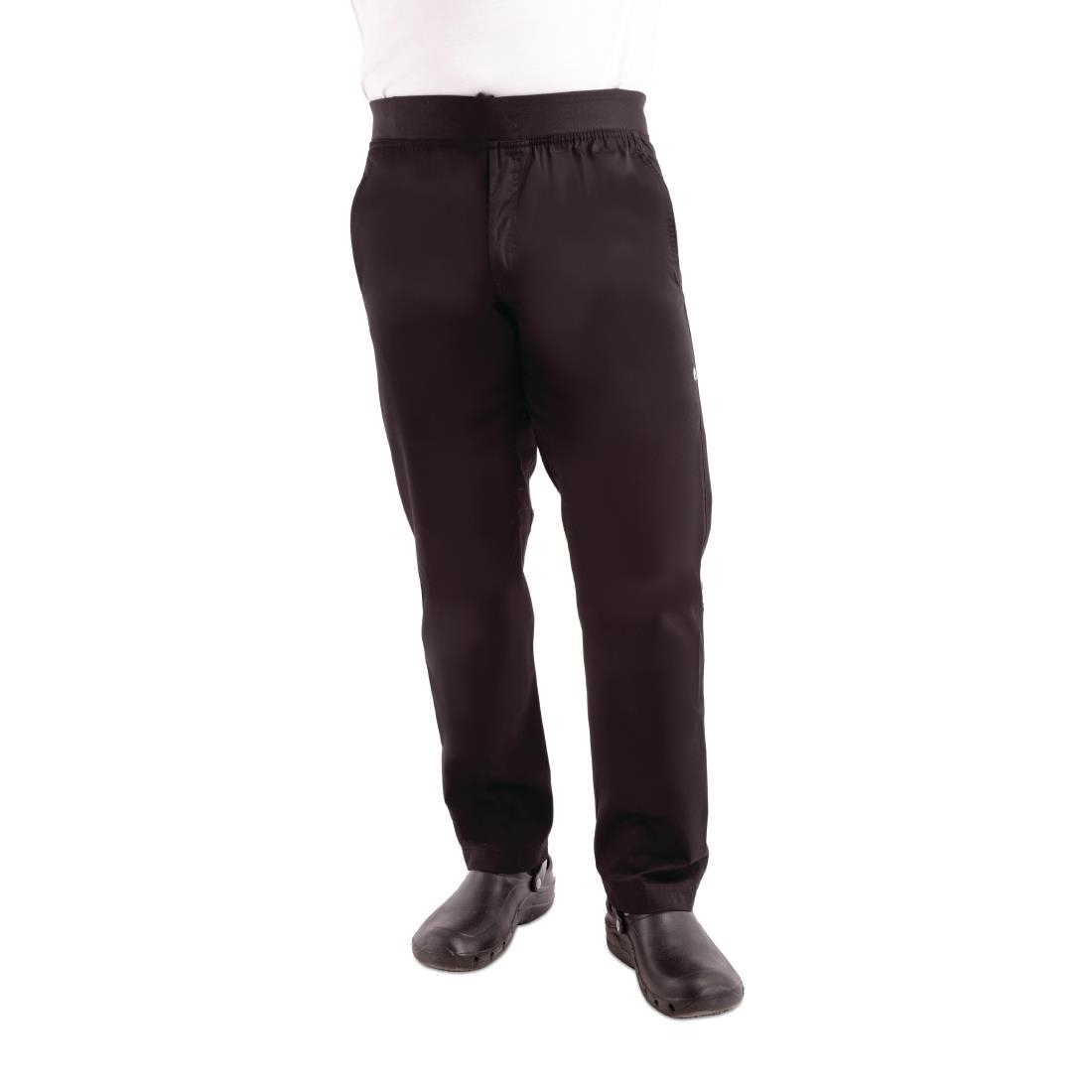 Chef Works Men's Lightweight Slim Trouser Black Size XS