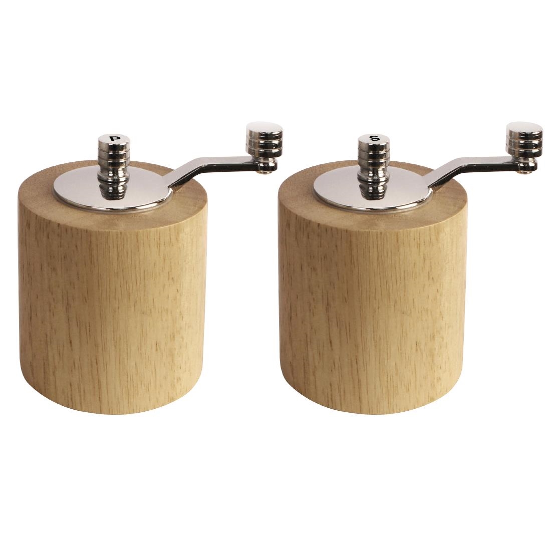 Olympia Light Wood Salt and Pepper Mill Grinder Set