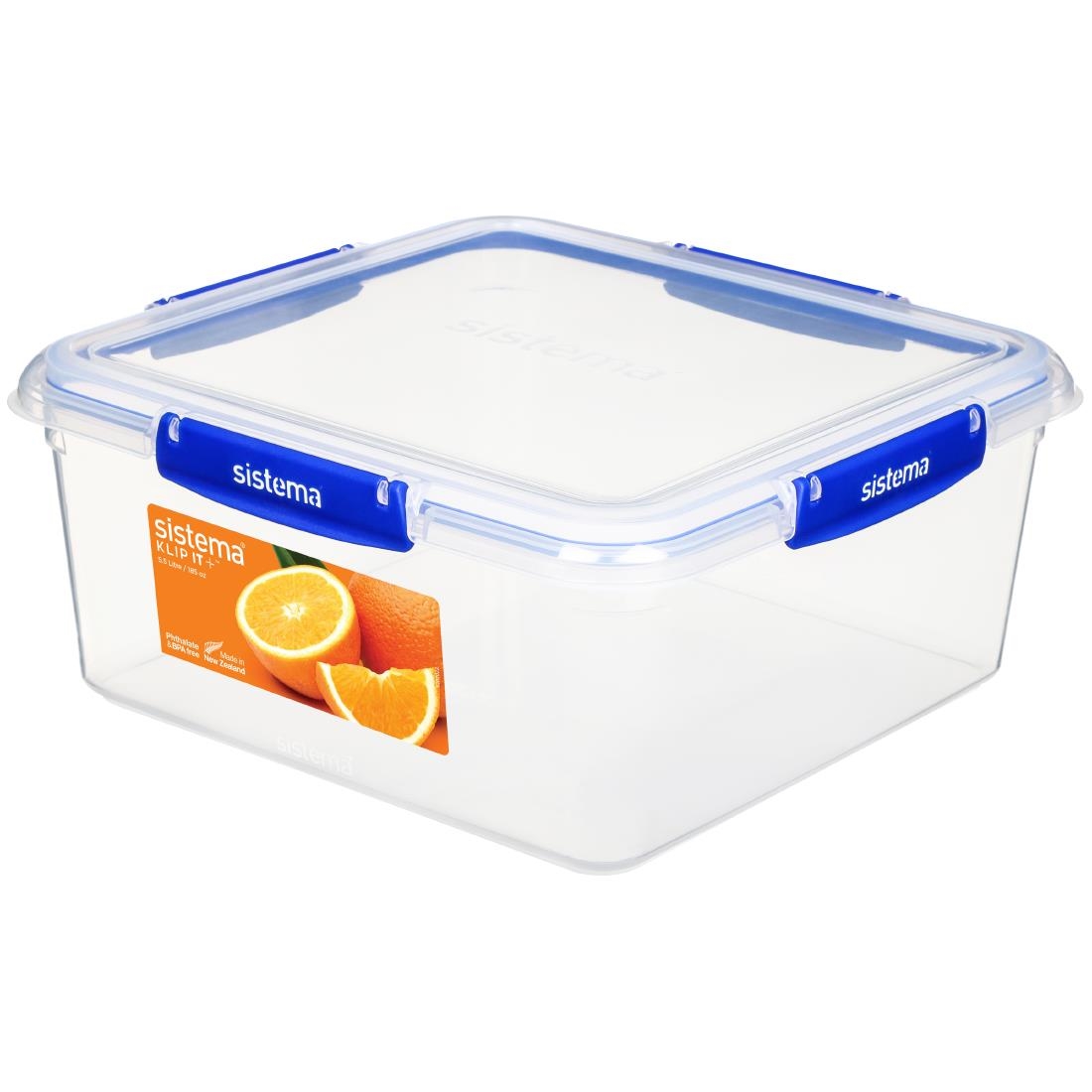 Sistema Square Klip It Plus Food Storage Container 5.5Ltr