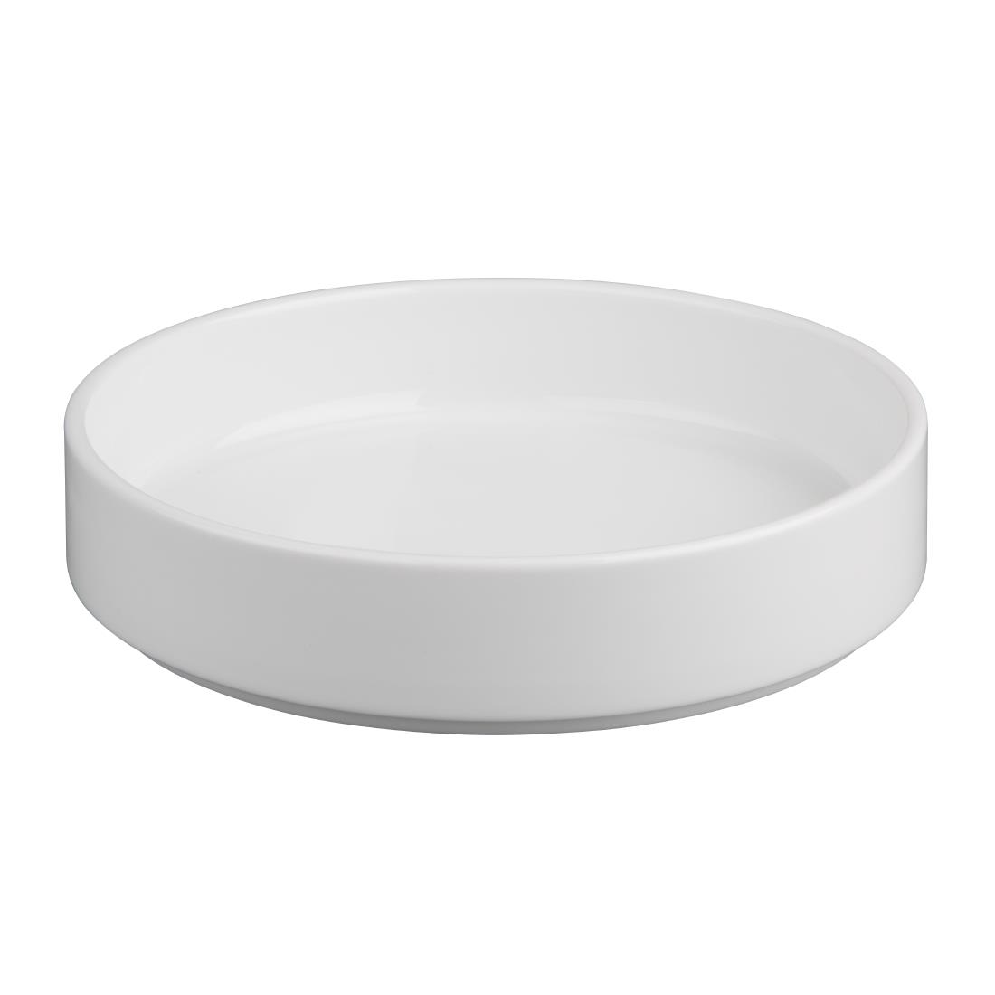 Olympia Whiteware Flat Walled Bowl - 215mm 8 1/2