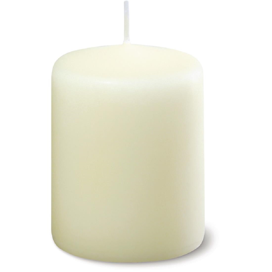 Ivory Pillar Short 3inch Candle (Pack of 12)