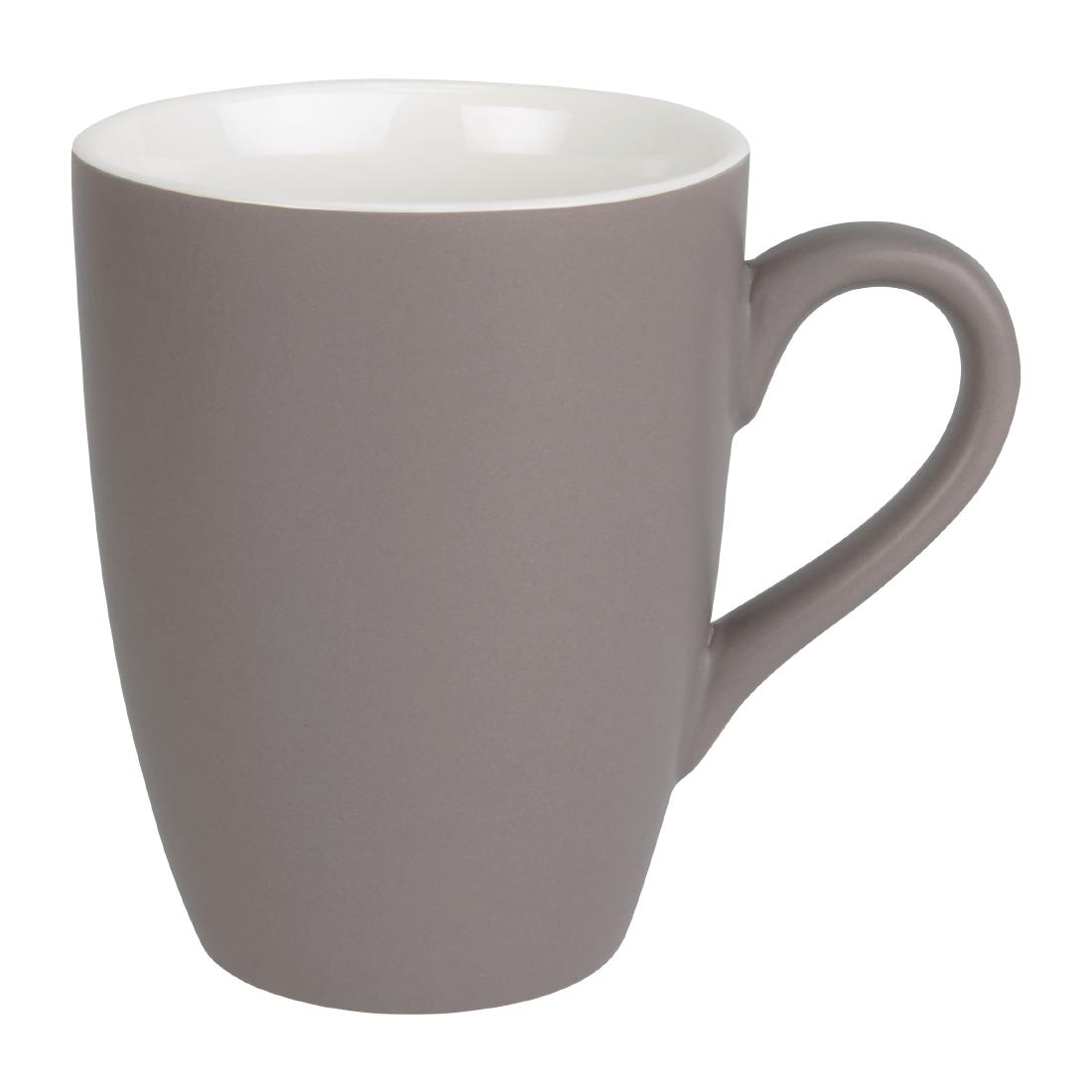 Olympia Matt Pastel Mug Grey 340ml (Pack of 6)