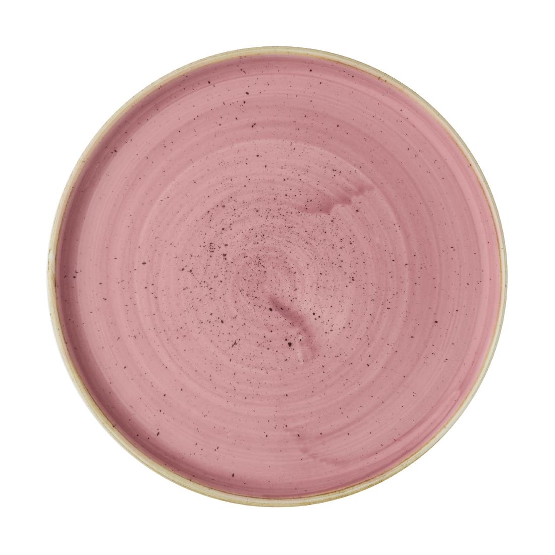 Churchill Stonecast Walled Plates Pink 220mm (Pack of 6)