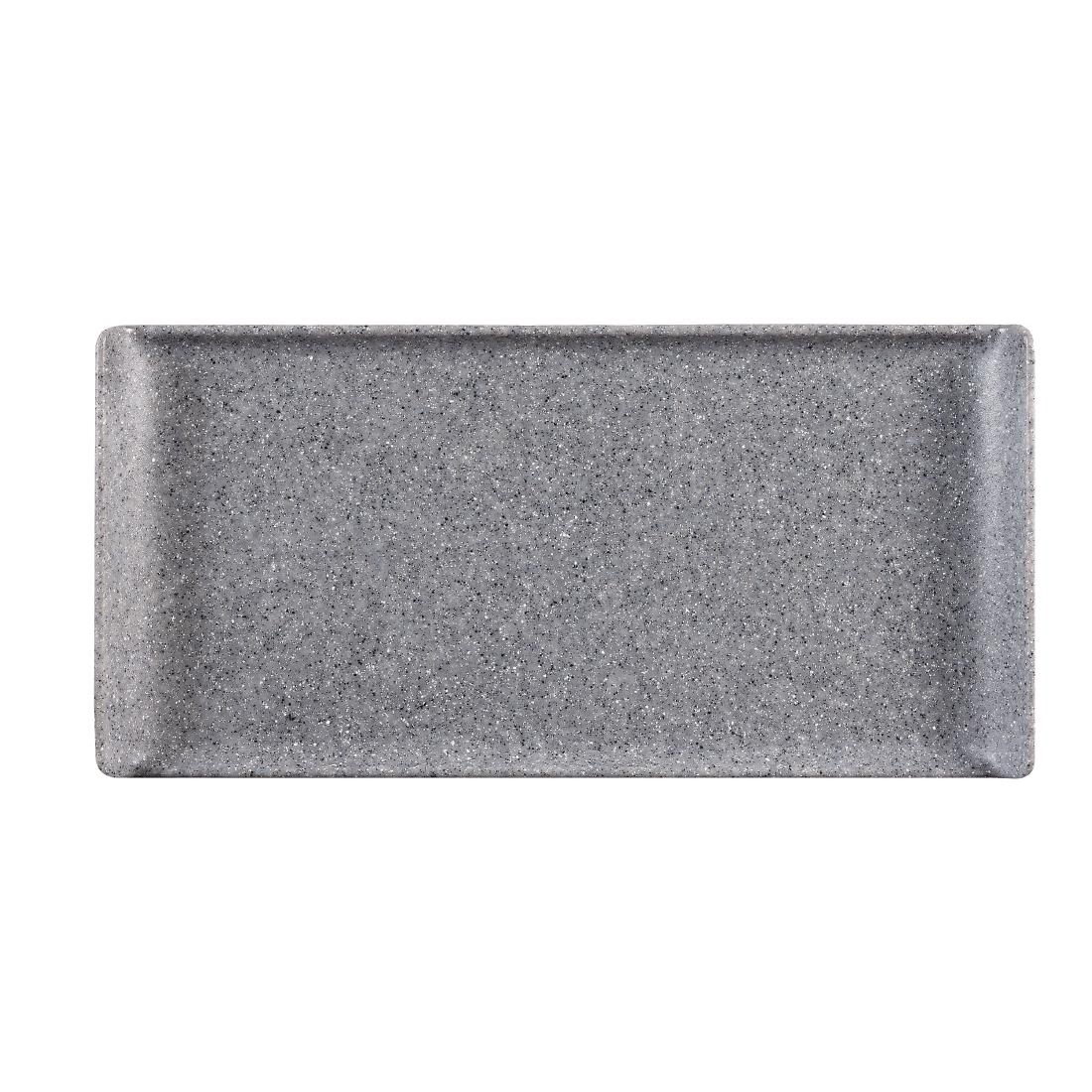 Churchill Melamine Rectangular Trays Granite 300mm (Pack of 6)