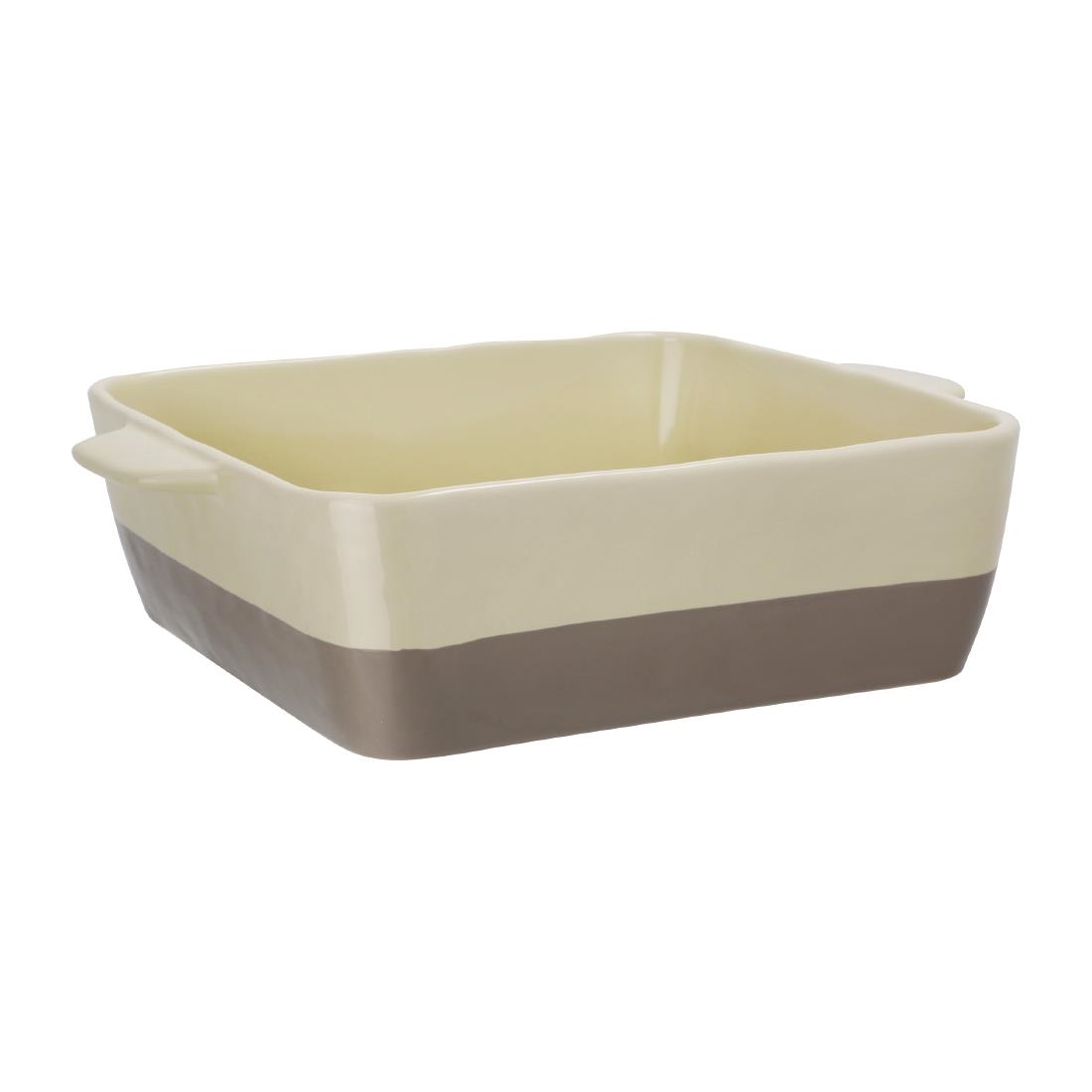 Olympia Cream And Taupe Ceramic Roasting Dish 4.2Ltr