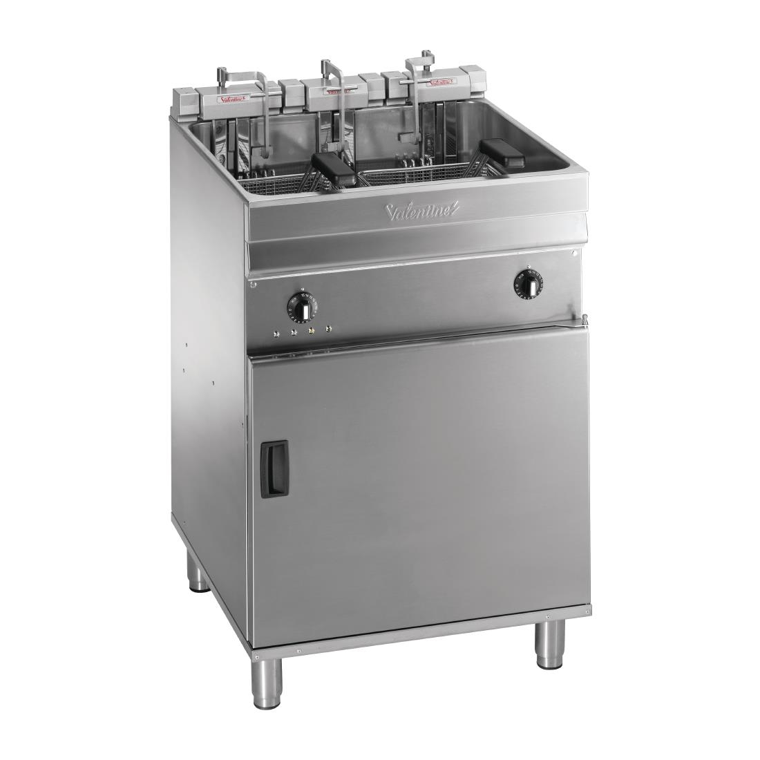 Valentine Single Tank Twin Basket Free Standing Electric Filtration Fryer Evo 600P