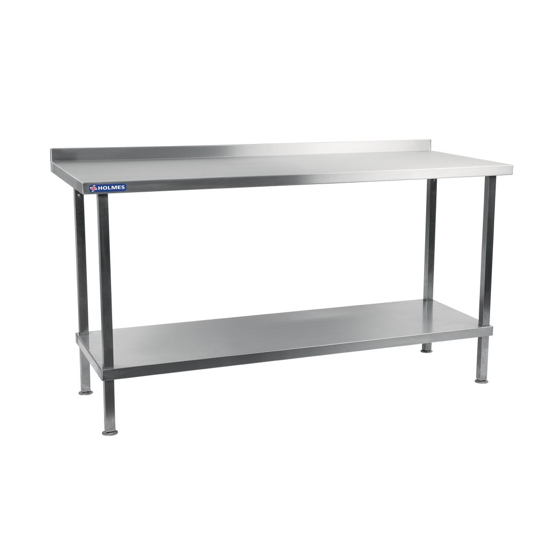 Holmes Stainless Steel Wall Table with Upstand 2100mm