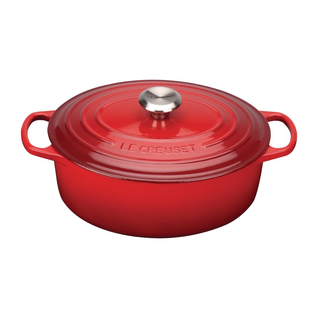 Le Creuset Cast Iron Oval Casserole 25cm 3.2L Cerise