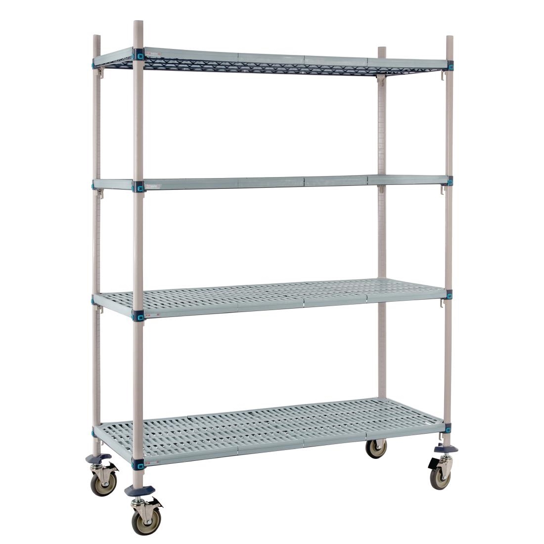 Metro Max Q Polymer Posts Shelving Mobile Kit 4 Shelves 1590x1520x610mm