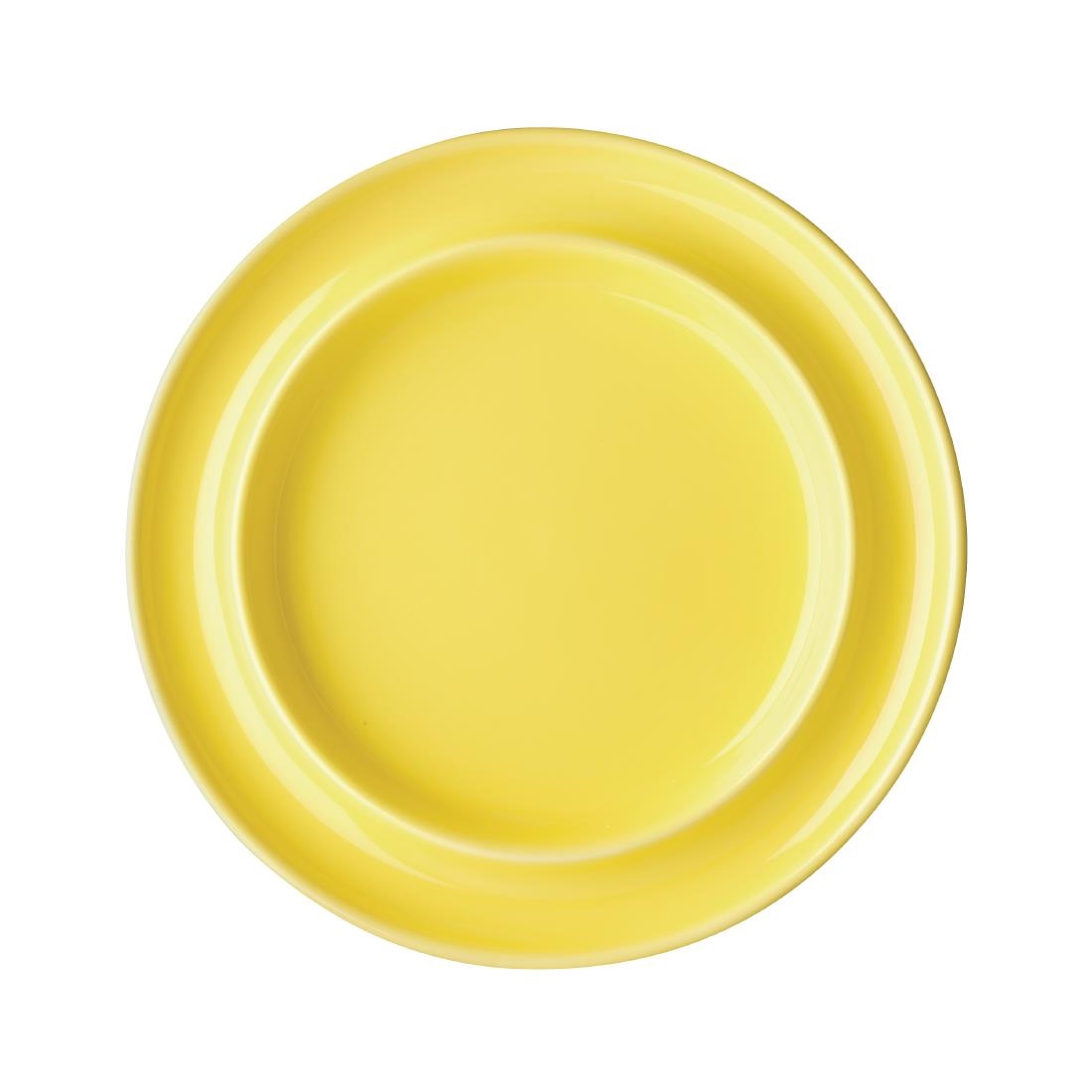 Olympia Kristallon Heritage Raised Rim Plates Yellow 205mm (Pack of 4)
