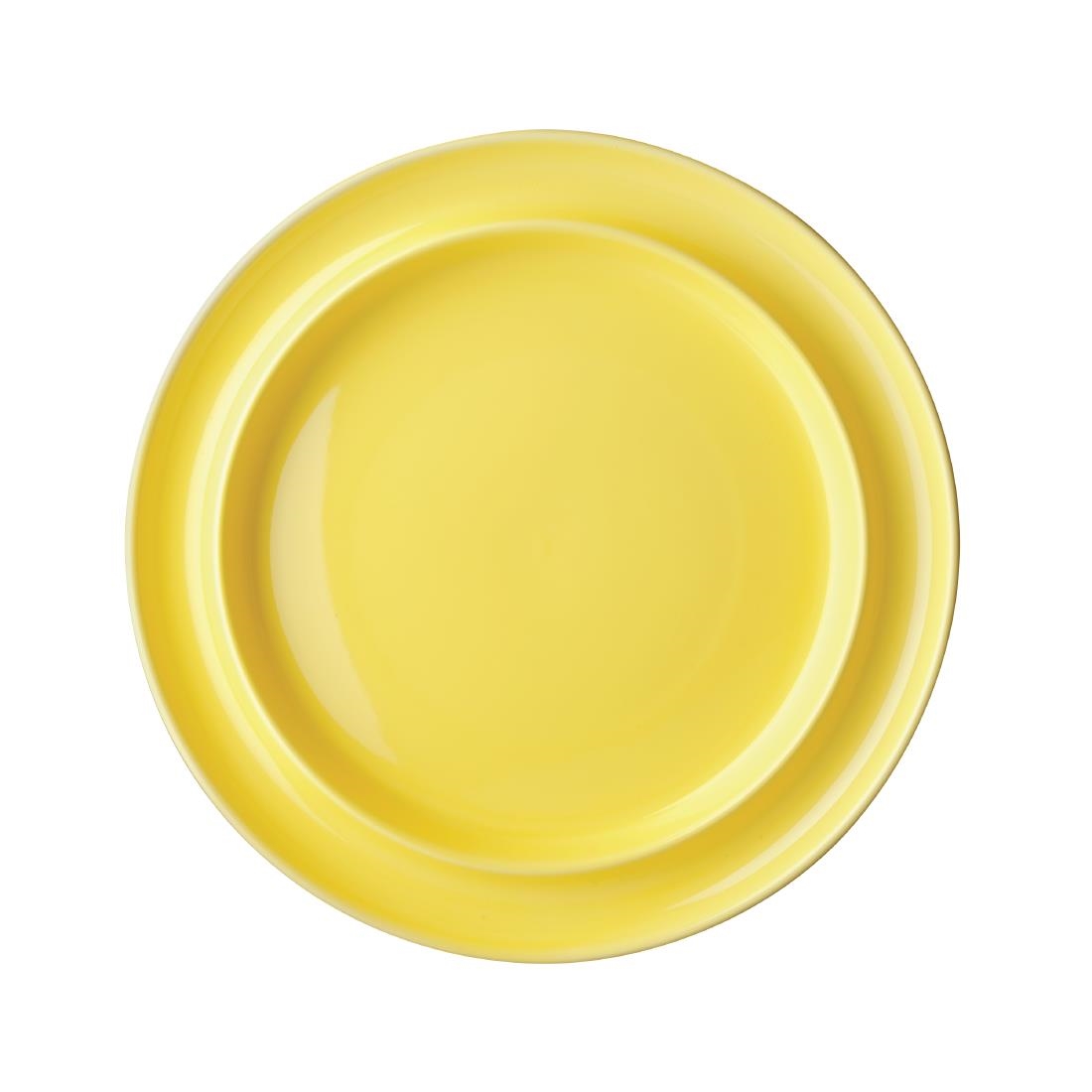 Olympia Kristallon Heritage Raised Rim Plates Yellow 252mm (Pack of 4)