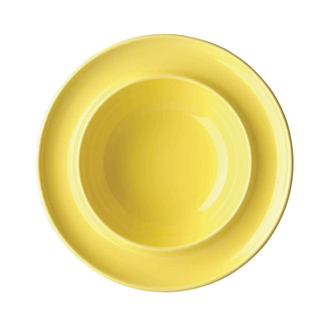 Olympia Kristallon Heritage Raised Rim Bowls Yellow 205mm (Pack of 4)