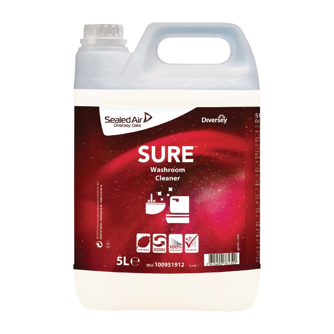 SURE Washroom Cleaner Concentrate 5Ltr (2 Pack)