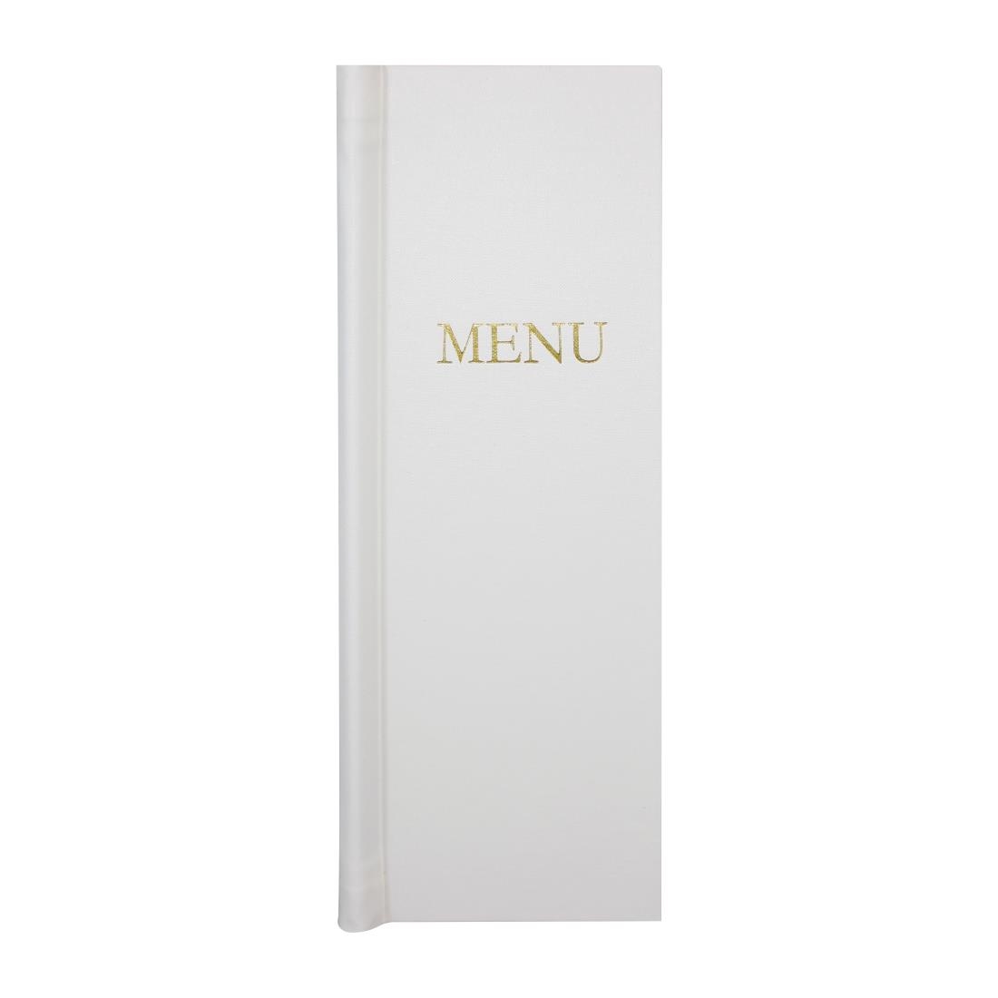 Slip Grip Menu Covers 1/2 Width A4 Size White