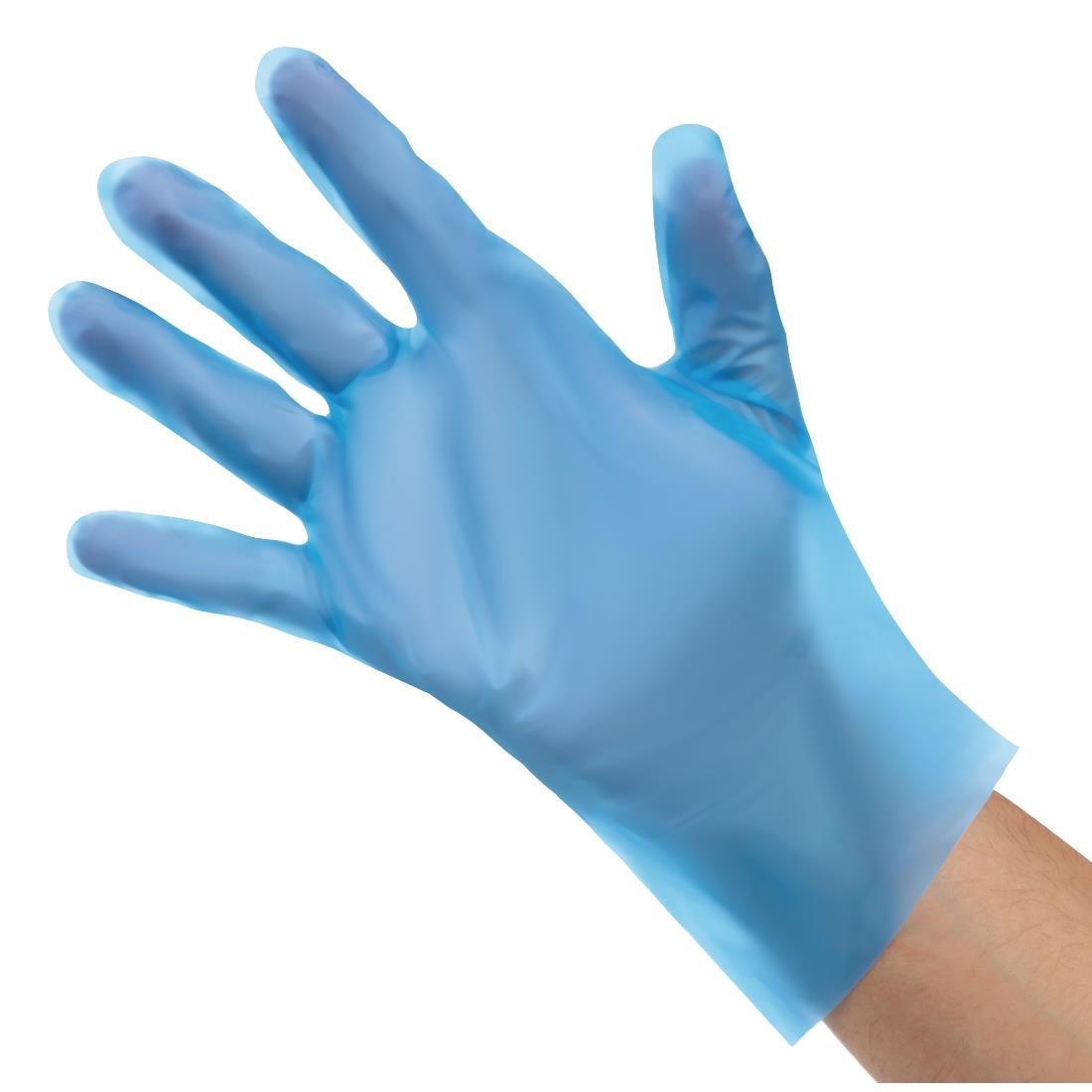 Nisbets Essentials Powder-Free TPE Gloves Blue S (Pack of 200)