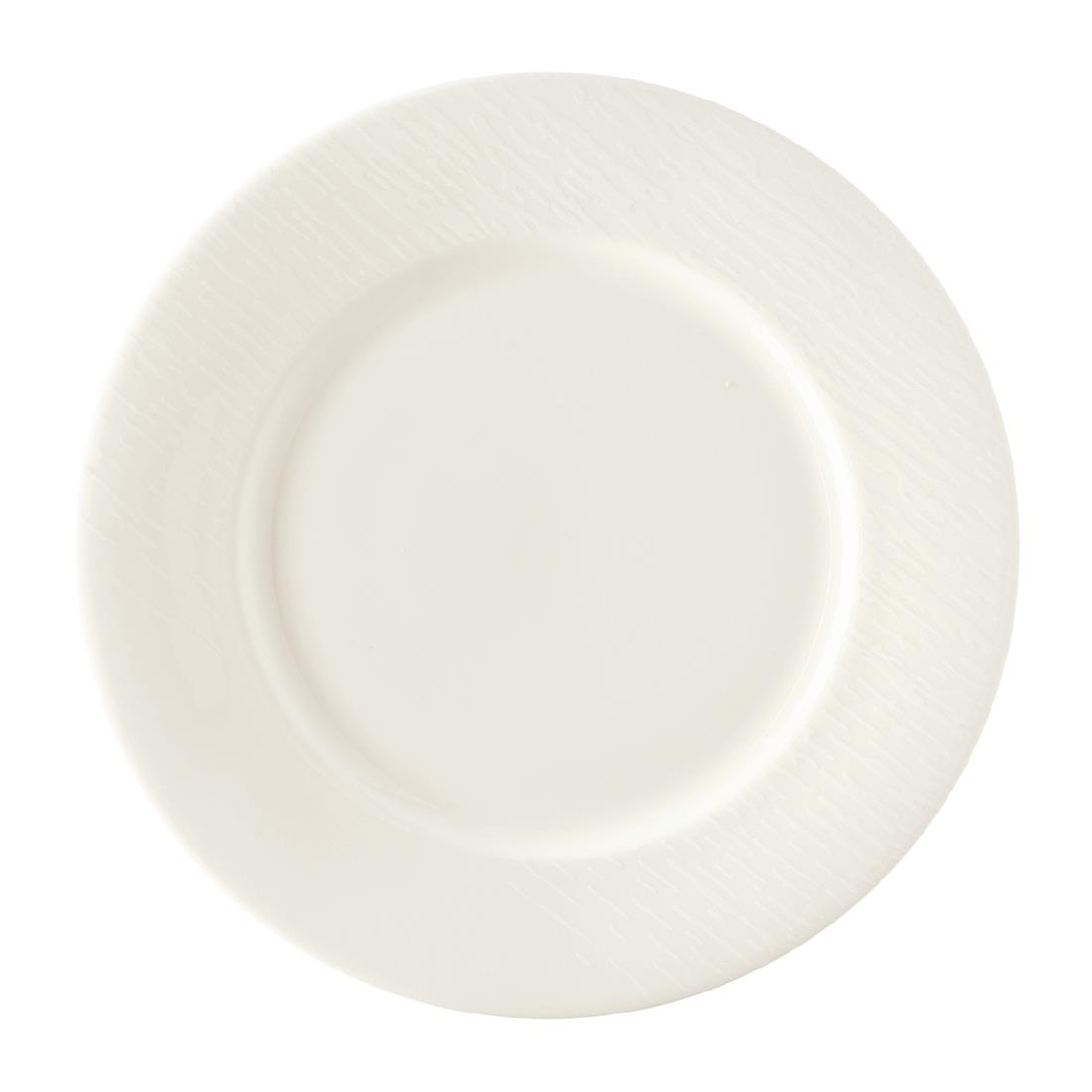 Royal Crown Derby Bark White Flat Rim Plate 215mm (Pack of 6)