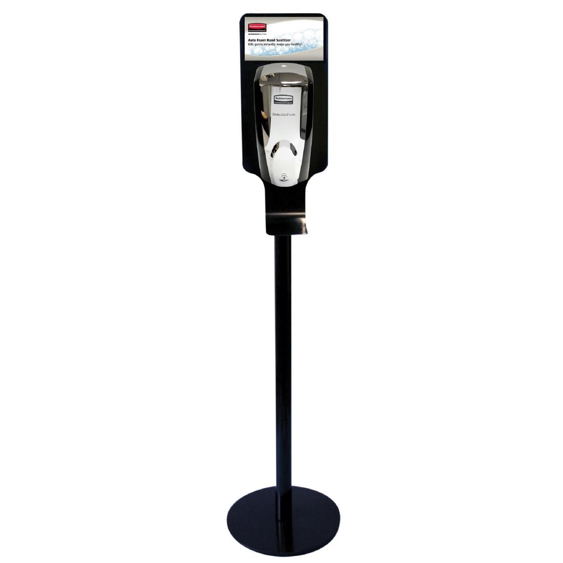 Rubbermaid Freestanding AutoFoam Hand Sanitiser Station Stand Black