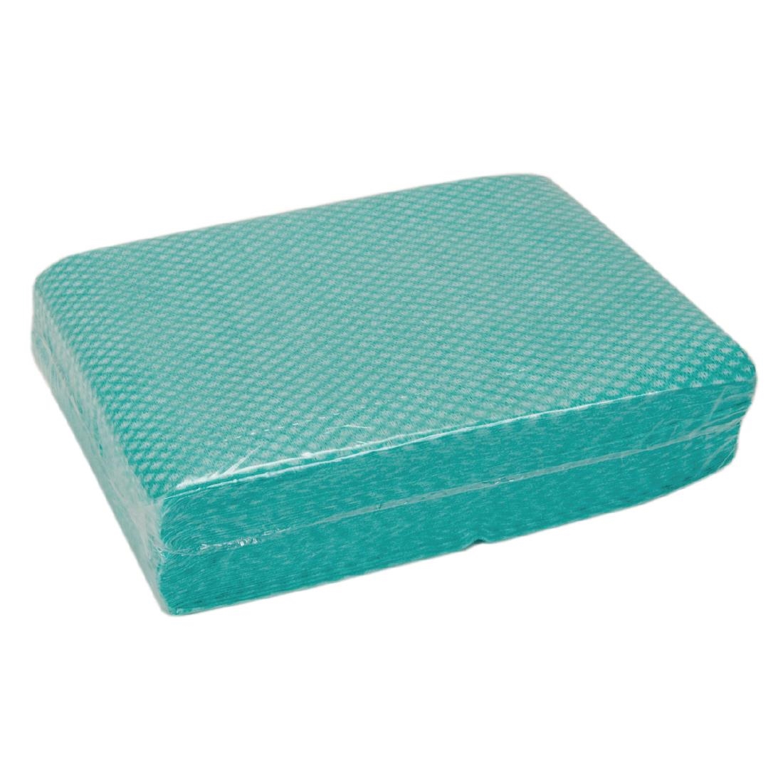 All-Purpose Non-Woven Cleaning Cloths Green (Pack of 500)