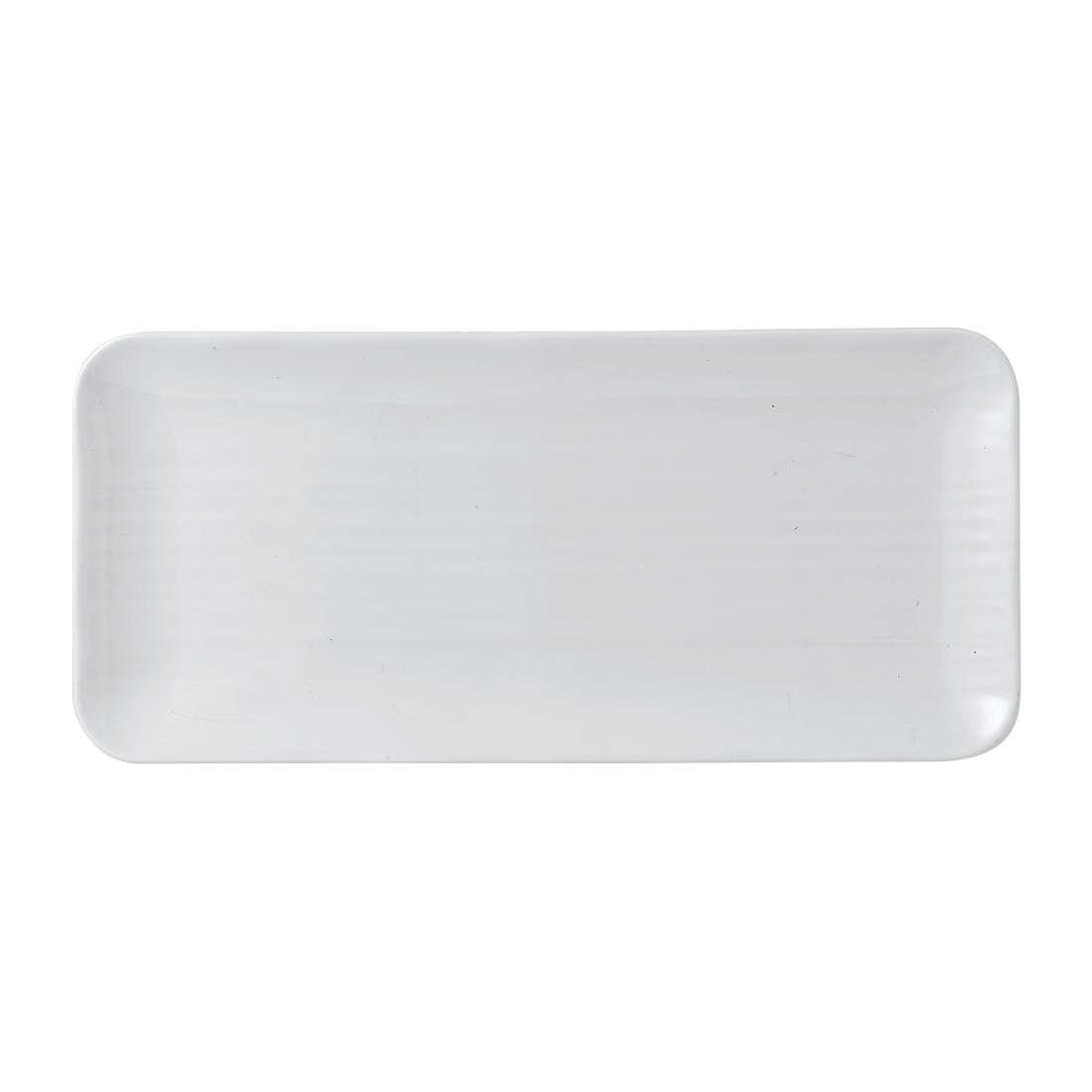 Dudson White Organic Coupe Rect Platter 349 x 158mm (Pack of 6)
