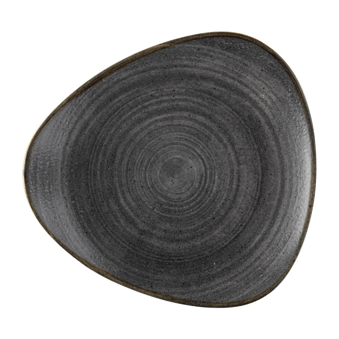Churchill Stonecast Raw Lotus Plate Black 254mm (Pack of 12)