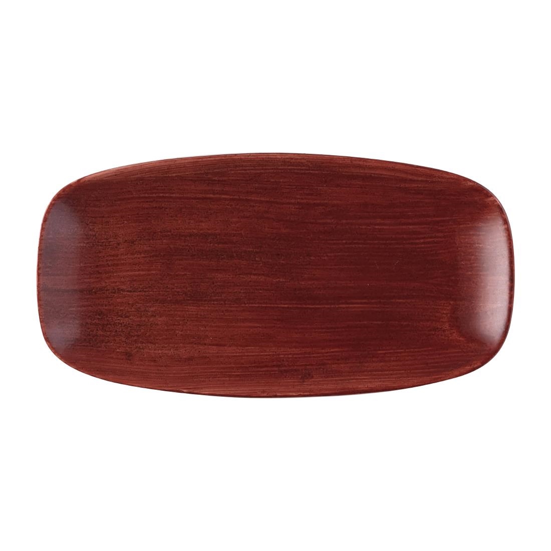 Churchill Stonecast Patina Chefs Oblong Plate Red Rust 287x152mm (Pack of 12)