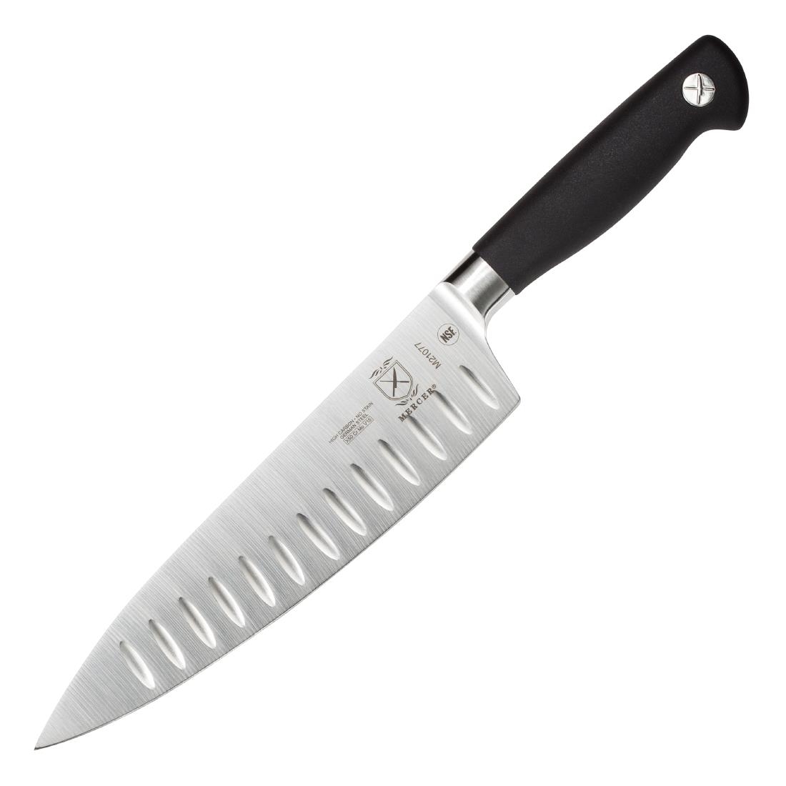 Mercer Culinary Genesis Precision Forged Chefs Knife Granton Edge Short Bolster 20.3cm