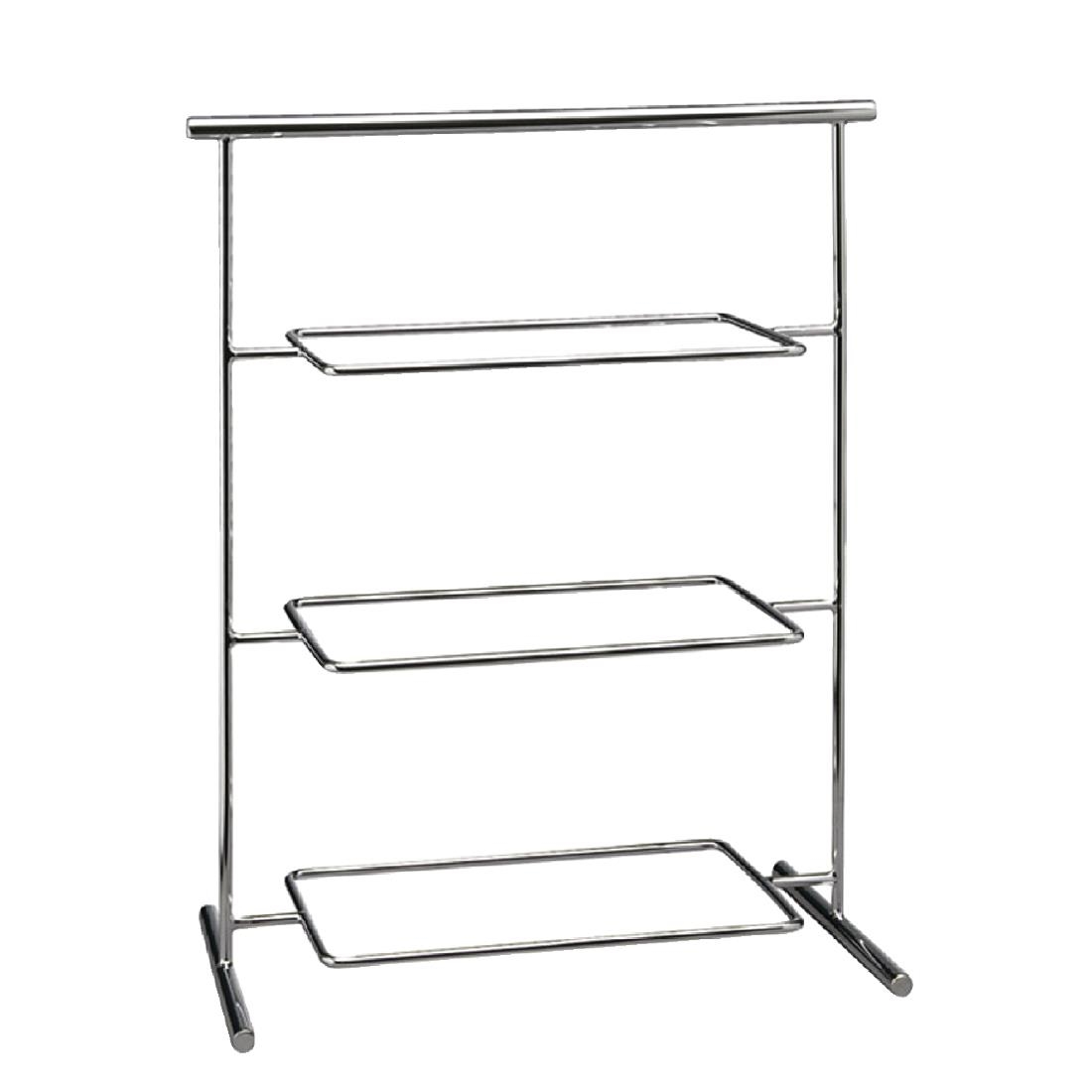 APS Pure Melamine Chrome Serving Stand 370mm