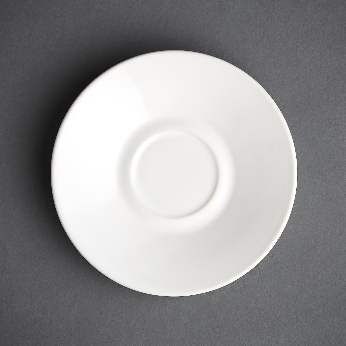 Olympia Cafe Espresso Saucers White 116.5mm (Pack of 12)